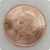 1933 United Kingdom 1 Penny - George V COPY COINS
