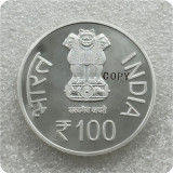 2017 India 100 Rupees(Dr. M.G.Ramachandran) and 2023 India 100 Rupees (Mann Ki Baat 100) Copy Coins