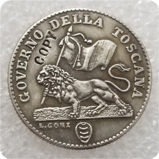 1859 Tuscany (Italian states) 1 Fiorino - Leopoldo II Copy Coin