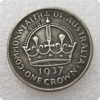 Australian 1937 Crown 5 Shillings  COPY Coin