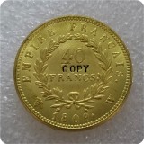 France, Napoleon I, 20,40 Francs,1809 Gold Copy Coins