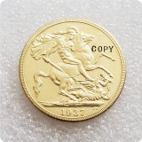 1937 UK Edward VIII 5 pounds and 1 Sovereign,2 Pounds Copy Coins
