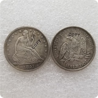 USA 1851-P,O SEATED LIBERTY HALF DOLLAR COIN COPY commemorative coins-replica coins medal coins collectibles