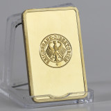Business Gift For 999 Real Gold Bar Deutsche Reichsbank Gold Plated Bar German Iron Ingot Bar OZ Eagle Cross Collectable