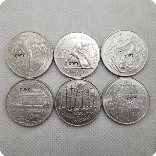1995 POLAND 2 Zlote FULL SET OF 6 COINS COPY commemorative coins-replica coins medal coins collectibles
