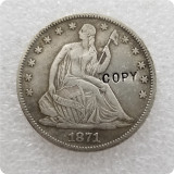USA (1870-1878)-S SEATED LIBERTY HALF DOLLAR COIN COPY commemorative coins-replica coins medal coins collectibles