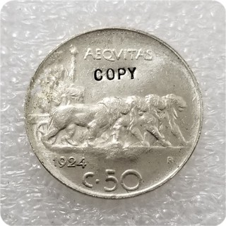 1924,1928 Italy 50 Centesimi Coin COPY commemorative coins-replica coins medal coins collectibles