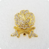 TOP quality German Medal Oak Leaf double Swords Diamonds Knights badge brooch