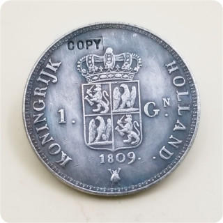 1808,1809 Netherlands 1 gulden Lodewijk Napoleon COPY COIN