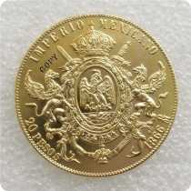 1866 Mexico 20 Pesos - Maximiliano I Copy Coin