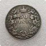 1872,1888,1890,1894 Canada 50 Cents Half Dollar COPY COINS