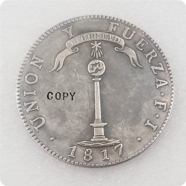 1817 Chile 1 Peso (Santiago) Copy Coin