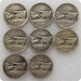 Antique silver USA 1926-1939 Oregon Trail Memorial HALF DOLLAR COPY COINS