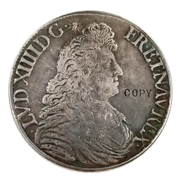 1680 France 1 Écu - Louis XIV Copy Coin