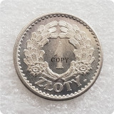 1928 Poland 1 Złoty (Ears; Trial Strike Ni) and 1929 Poland 1 Złoty Trial Strike Ni with próba Copy Coins