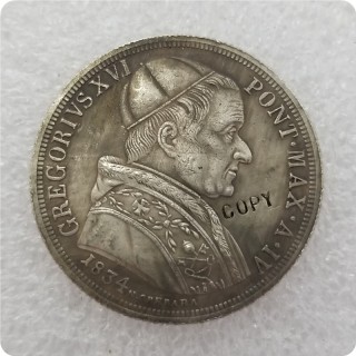 Italian states 1834 50 Baiocchi - Gregory XVI copy coins-replica coins medal coins collectibles