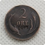 1876,1887,1892 DENMARK 2 ORE COPY COIN