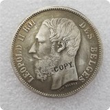 1865 Belgium 5 Francs Coin KM#24 COPY commemorative coins-replica coins medal coins collectibles