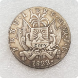 1822 Peru 8 Reales (Provisional Coinage) and Fernando VII (Countermarked Republican Coinage) Copy Coins