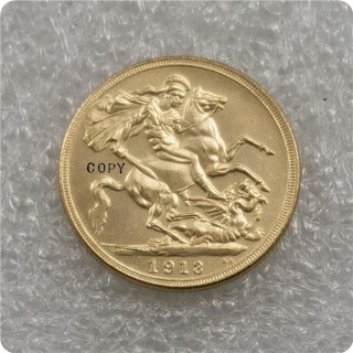 1913-1919 United Kingdom 1 Sovereign - George V (Ottawa mint) Copy Coins