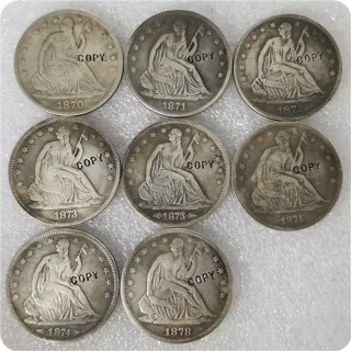 USA (1870-1878)-CC SEATED LIBERTY HALF DOLLAR COINS COPY commemorative coins-replica coins medal coins collectibles