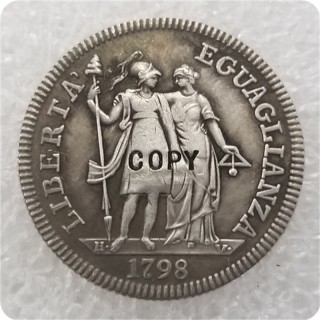 1798 Italian states Republic of Genoa (Ligurian Republic) 1 Lira Copy Coin