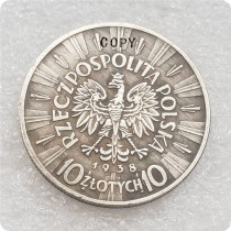 1934,1938 Poland 10 Złotych (Józef Piłsudski) Copy Coins