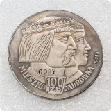 1966 Poland 100 Złotych (Polish Millennium heads; Trial Strike) Copy Coins