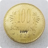 COPY REPLICA 1933,1934 Austria 100 Schilling COPY COIN