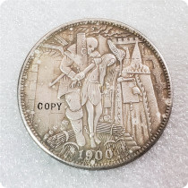 Hobo nickel Coin  Burn the witch American 1900 Morgan Coin
