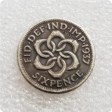 1937 United Kingdom 6 Pence and ½ Penny - Edward VIII Copy Coins