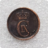 1876,1878,1881,1892 Denmark 1 Ore - Christian IX Copy Coins