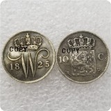 1818-1828 NETHERLANDS 10 cent COINS COPY