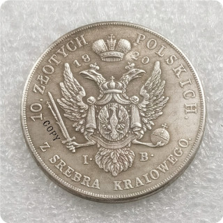 1820 Russian Partition of Poland (Polish states) 10 Złotych Polskich - Aleksandr I Copy Coin