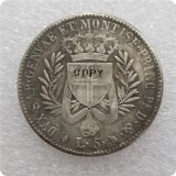 1821 SARDINIA/ITALIAN STATES 5 LIRE COIN COPY commemorative coins-replica coins medal coins collectibles
