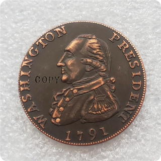 1791,1792 1C Washington President Cent Copy Coins