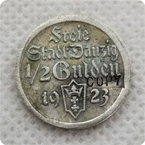 Poland Danzig Free City Silver Coin 1/2 Gulden 1923 COPY commemorative coins-replica coins medal coins collectibles