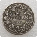 1860 Grand-duchy of Baden (German states) 1/2 Gulden - Friedrich I Copy Coin