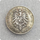 1875 A German states (Prussia)  5 Mark - Wilhelm I COPY COIN