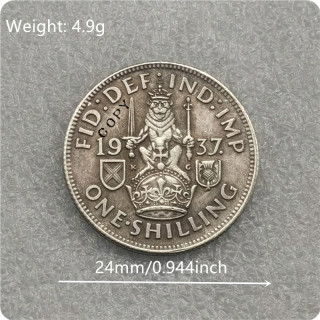 1937 United Kingdom (United Kingdom, British Overseas Territories and Crown Dependencies) 1 Shilling Copy Coins