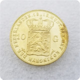 1818,1826,1828,1829.1840 Netherlands 10 Gulden - Willem I COPY COIN