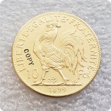 1899,1900,1909 France 10 Francs Copy Coins