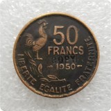 1950,1950-B France 50 Francs Rooster Coin COPY commemorative coins-replica coins medal coins collectibles