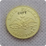 1817-1831 RUSSIA 5 Rubles - Aleksandr I GOLD COPY COIN commemorative coins