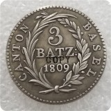 1809 Canton of Basel (Swiss cantons) 3 Batzen Copy Coin