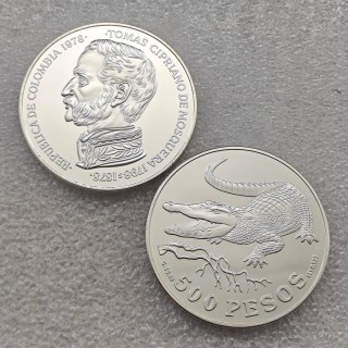 Colombia - 500 Pesos 1978 AR. 500 Pesos 1978. KM 264. PROOF