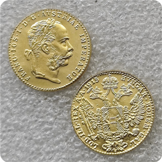 1915 Austria 1 Ducat Gold Copy Coin commemorative coins