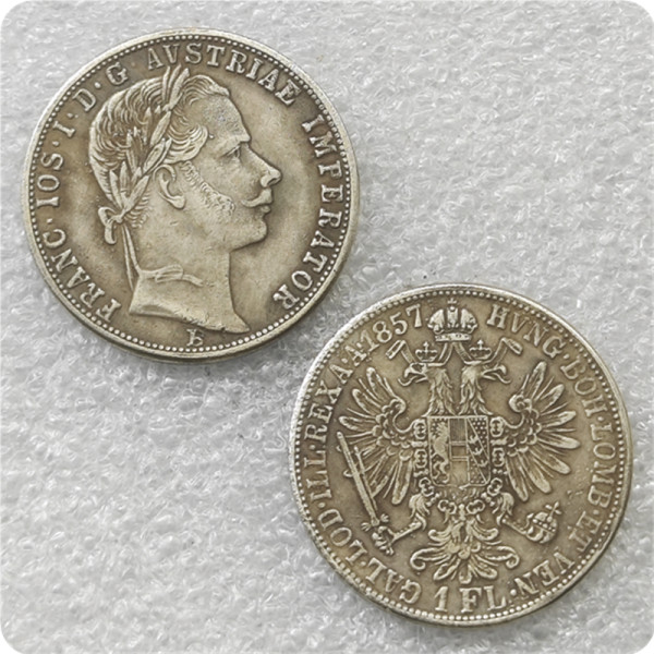 1857-B AUSTRIA FLORIN  COPY FREE SHIPPING