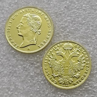 COPY REPLICA 1898A (1848)Austria - Habsburg 1 Ducat - Franz Joseph I (Golden Jubilee) COPY COIN