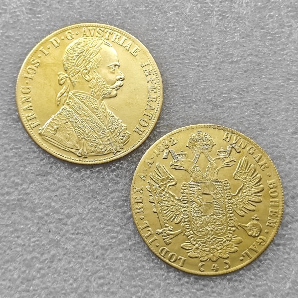 1882 Austria 4 Ducat Gold Copy Coin commemorative coins